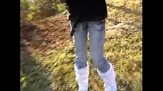 Labbel mature pissing outdoor cum on my knockers